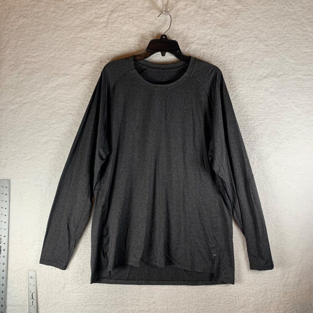 Lululemon Men's Textured Training Gray Lightweight Long Sleeve Gym Shirt Size